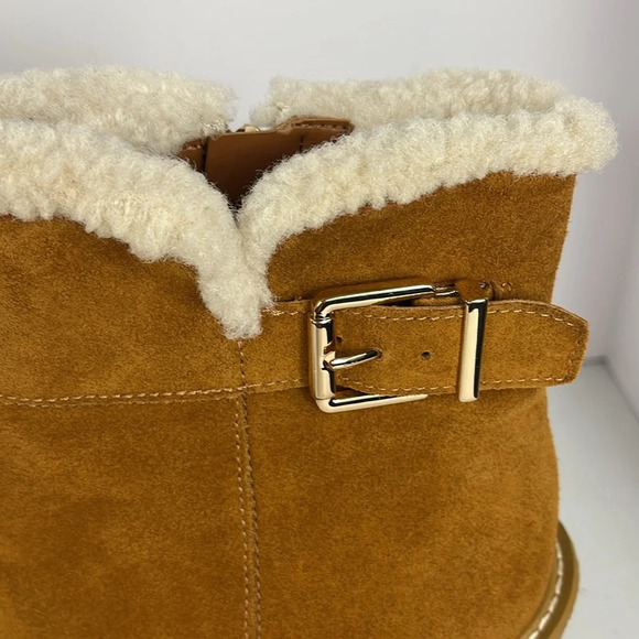 Franco Sarto Women's L-Ulayna Ankle Boots Sz 10 Color Whiskey Brown Suede NIB - Picture 4 of 12